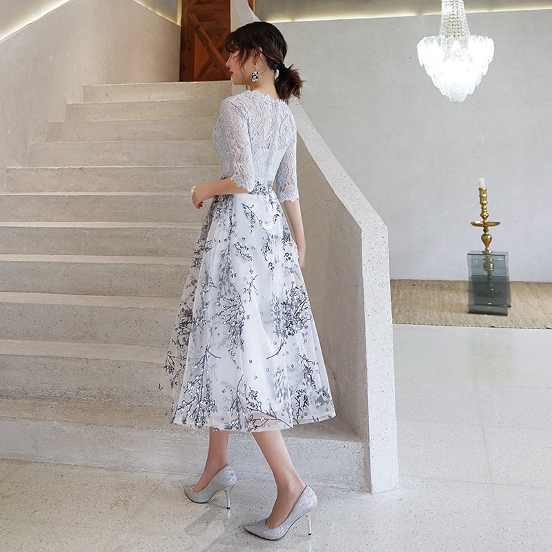 Vestido de noche para las mujeres 2024 nuevo verano Amazon banquete elegante temperamento largo señora anfitrión cena vestido