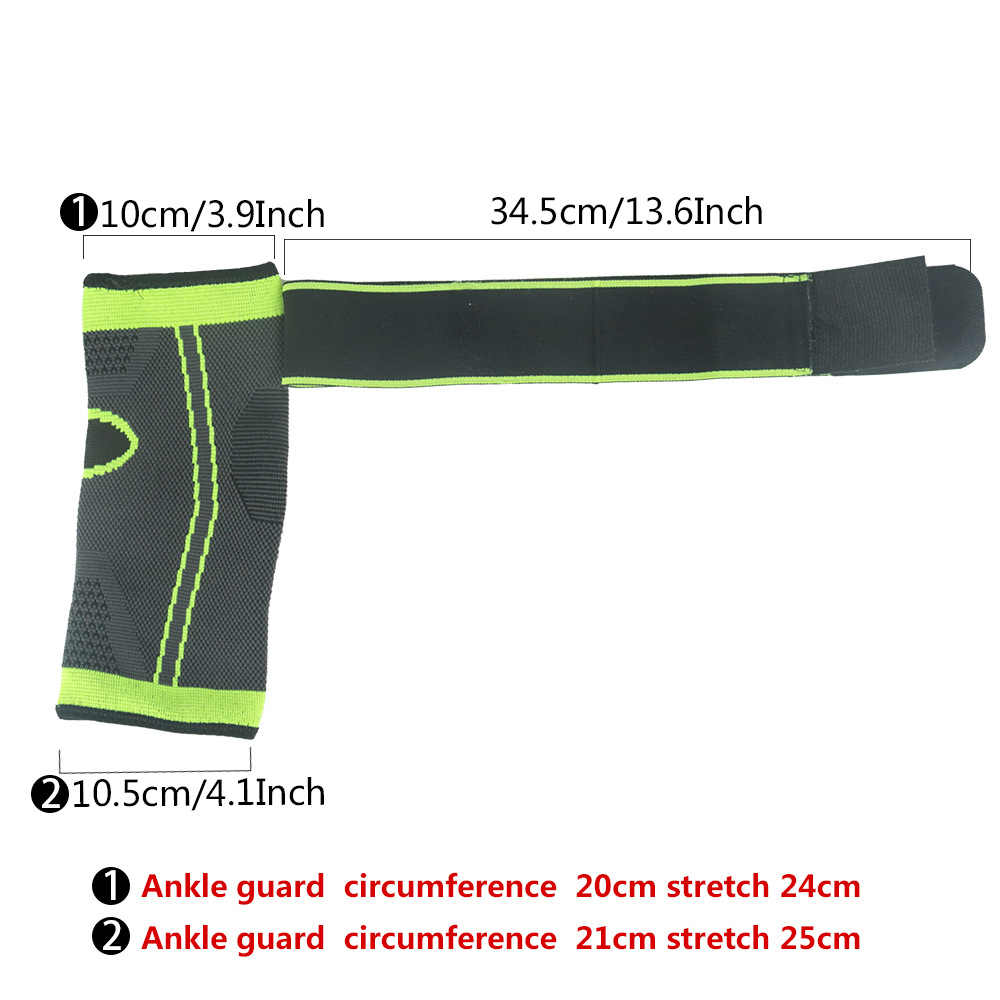 Protección de tobillo deportiva de nylon de punto para hombres y mujeres de cuatro lados elástica cálida transpirable soporte de tobillo fijo protección de tobillo