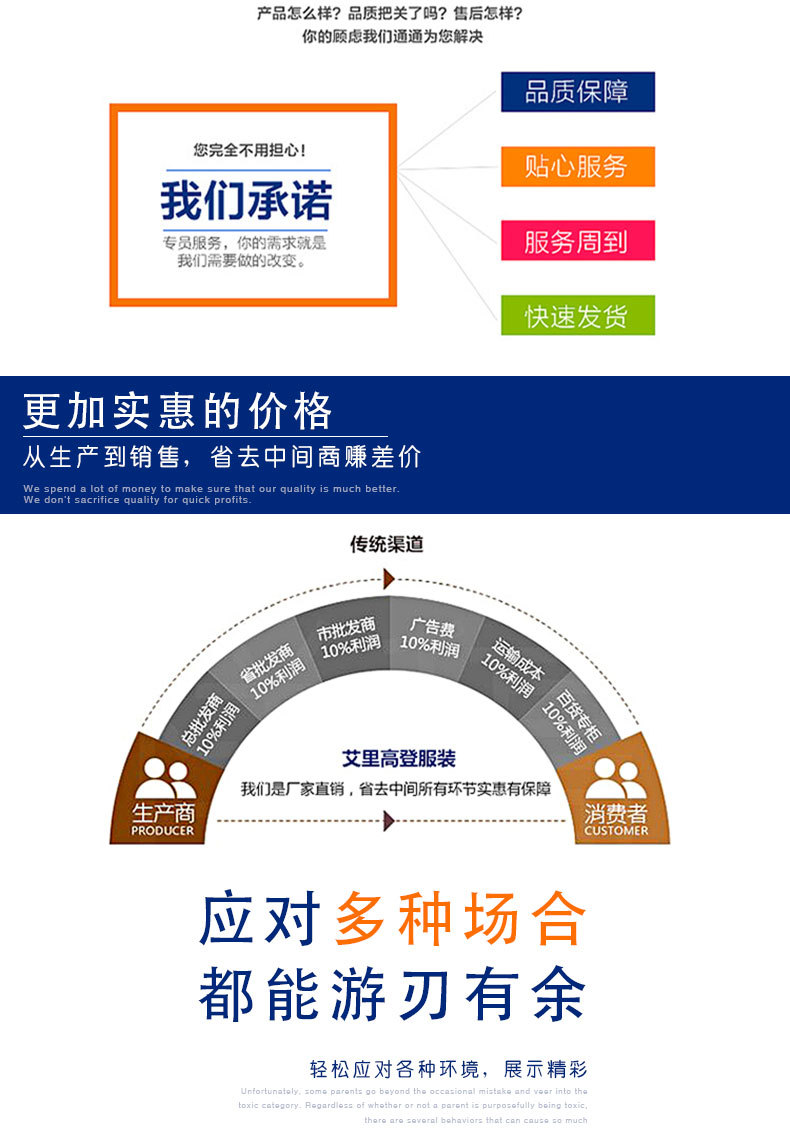 服务员工作服,餐厅T恤,饭店短袖,快餐店工作服