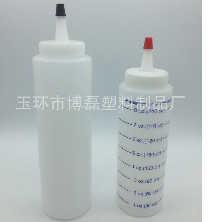 厂家供应PE360ML塑料瓶尖嘴瓶沙拉酱调料瓶医药耦合剂瓶