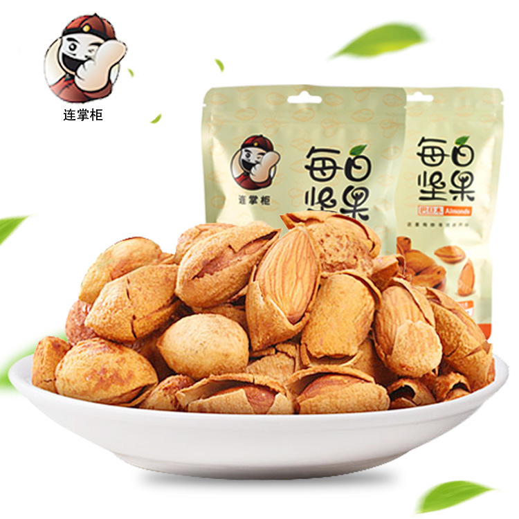 连掌柜每日坚果巴旦木盐焗80g每袋 休闲零食炒货 年货礼包A