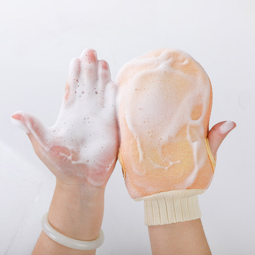 Manufacturer wholesale new bath towel decontamination bath gloves bath towel Bijie bath towel double-sided thickened back towel