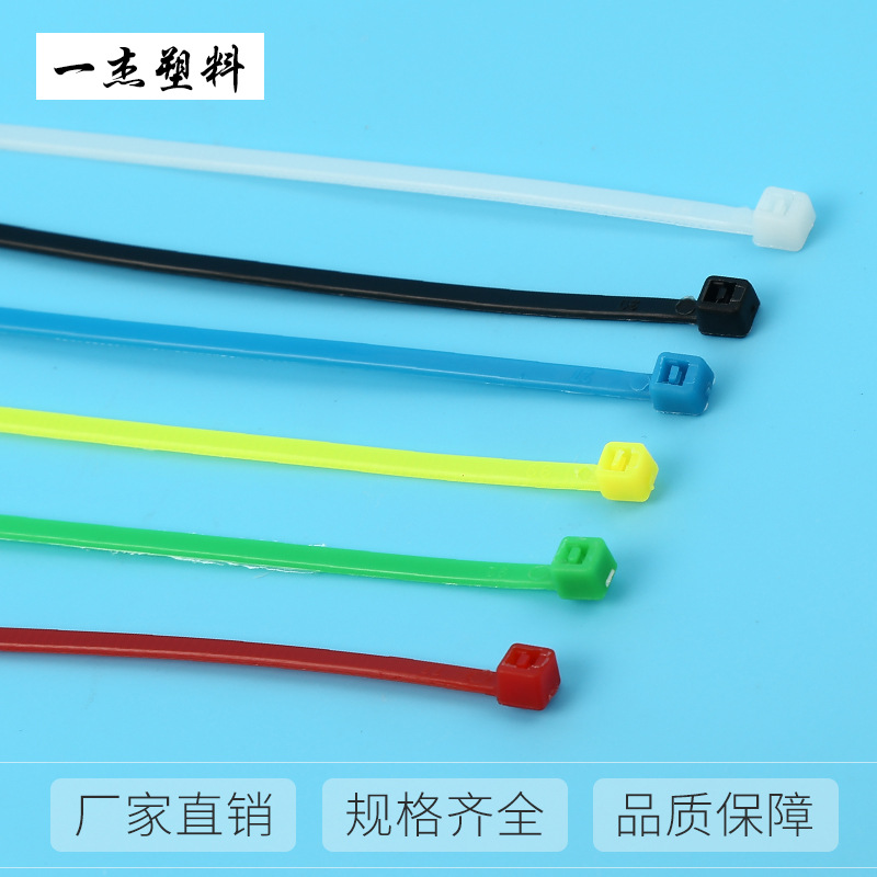 自锁式尼龙扎带4*250捆扎丝 彩色扎带自锁式捆线带