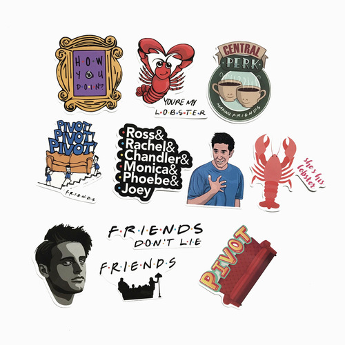 American TV series Friends Stickers Trolley Luggage Suitcase Suitcase Scooter Graffiti Stickers Car Body Stickers
