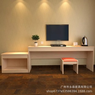 Hotel Special High and Low Table TV Cabinet Luggage Rack Writing Desk Combination Plate Type Hotel Single Standard Room Furniture Bed Full Set