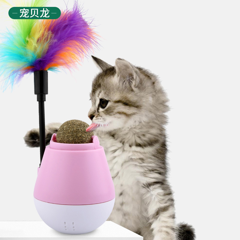 供应不倒翁猫薄荷球  助消化催吐毛球零食 宠物猫糖不倒翁玩具