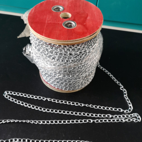 Manufacturer supply decorative chain daylight light pendant chain galvanized chrome plated small chain advertisement sign hanging chain pet chain light chain