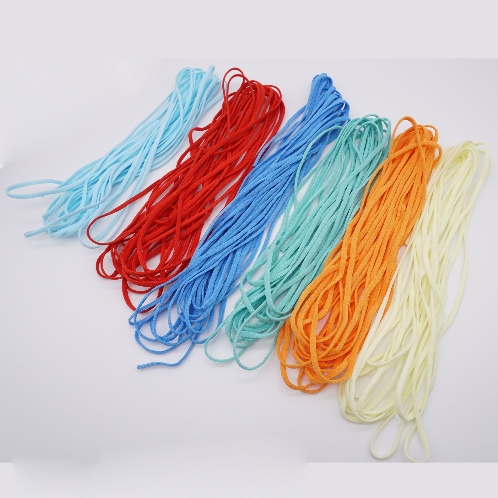 厂家直销环保一次性口罩圆形白色耳带2.5MM耳带绳