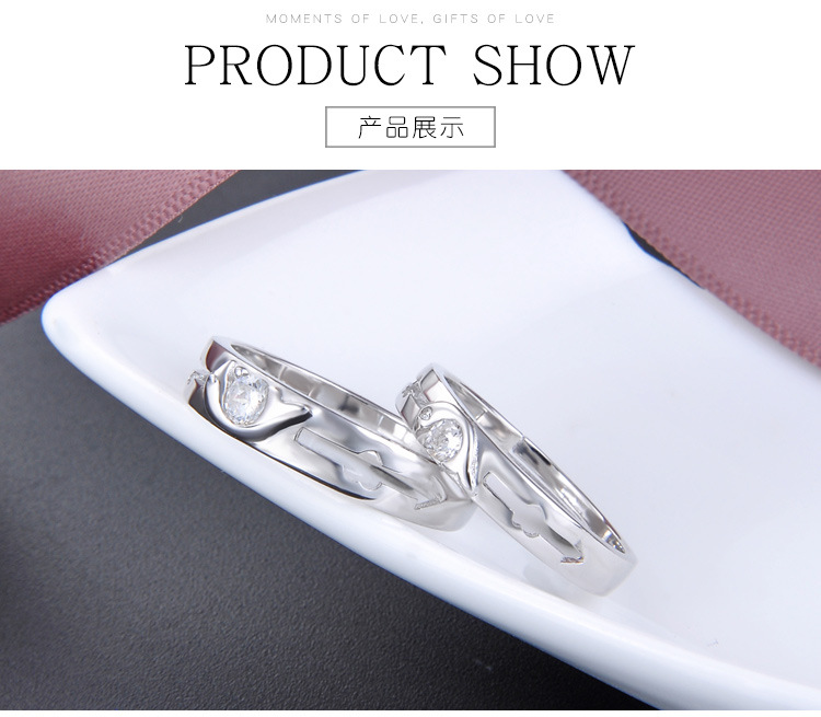 Simple S925 Silver Ring Live Mouth Can Be Retracted To Adjustable Geometric Ring display picture 2