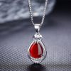 Platinum retro pendant, agate necklace, accessory, wholesale