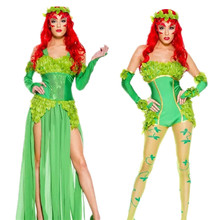 萬聖節cosplay綠色精靈女孩性感女王公主裝化妝舞會派對游戲制服
