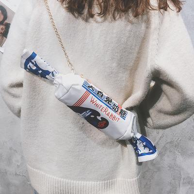 lovely canvas White Rabbit Creamy Candy chain New 2019 new pattern originality simulation The single shoulder bag Inclined shoulder bag