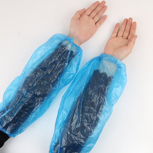Disposable sleeves thickened waterproof plastic white blue PE sleeve elastic 100 pcs/pack wholesale
