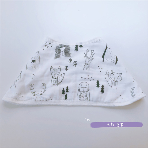 Manufacturer's homemade baby napkin, baby bib, six-layer bamboo cotton gauze, shoulder bib, saliva towel