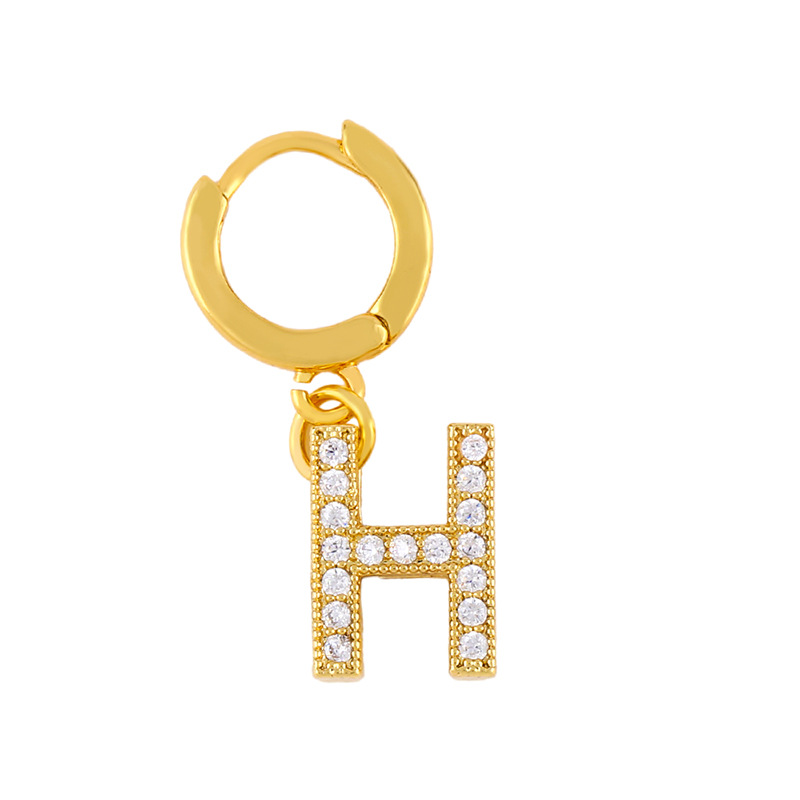 Alphabet Earrings With Diamonds display picture 28