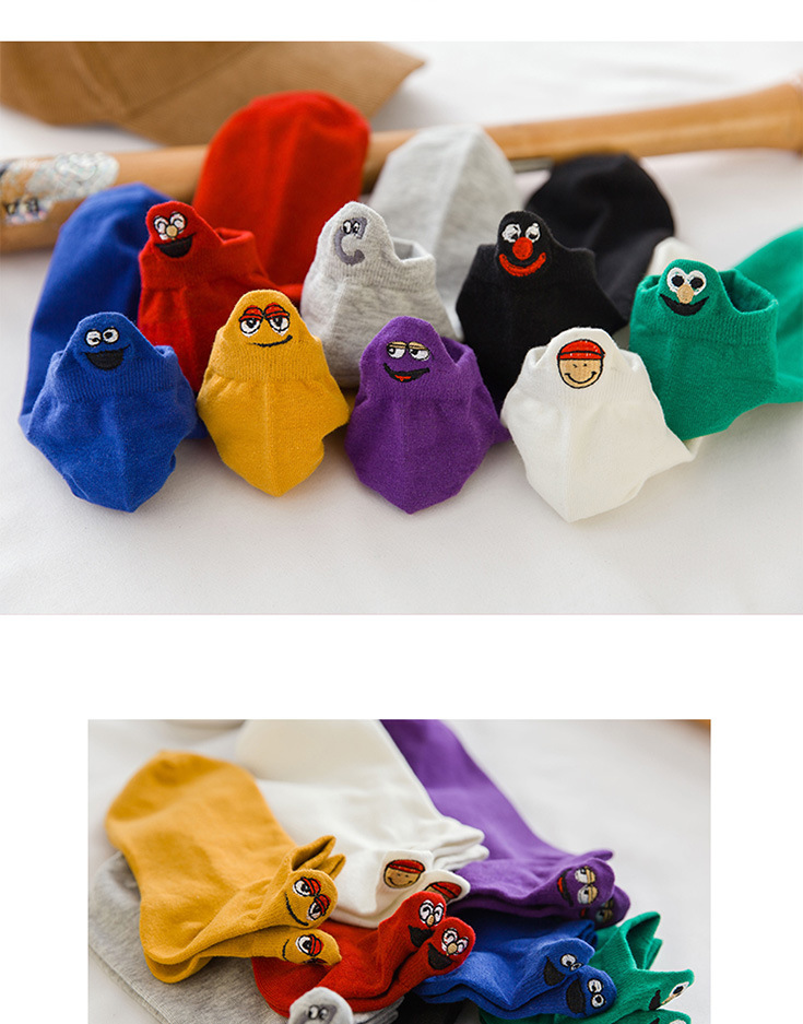Sesame Street Smiley Face Ankle Socks
