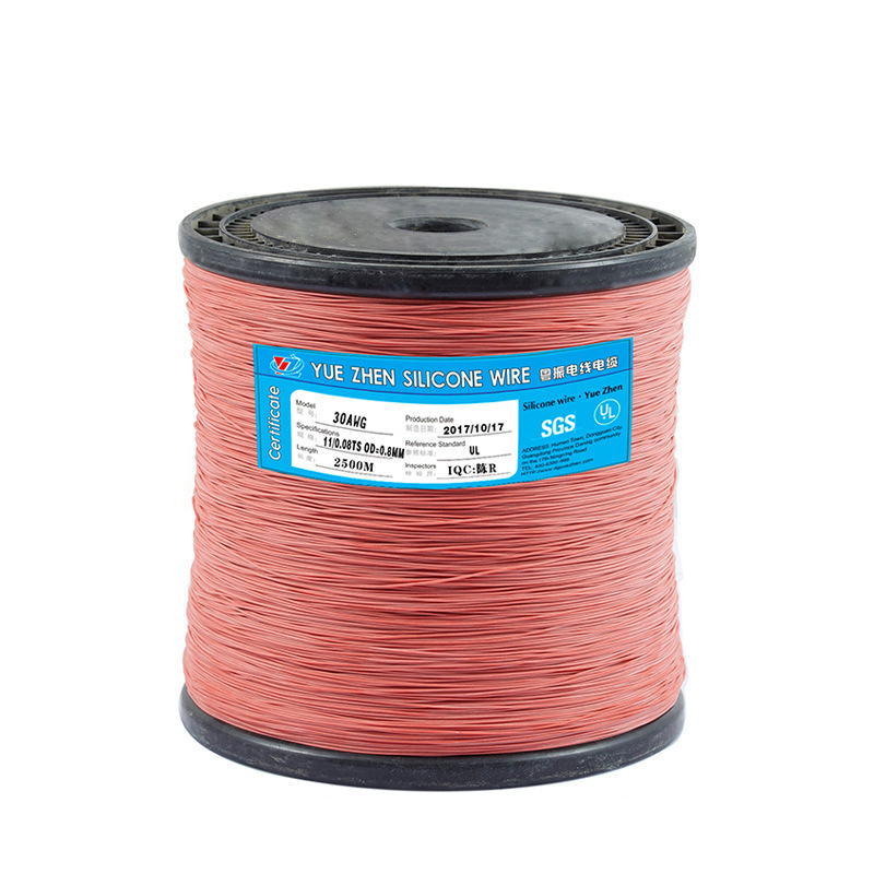 Alambre de silicona extra suave 30AWG Naranja