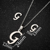 Pendant stainless steel with letters, necklace, chain, set, earrings, accessory, European style, wholesale