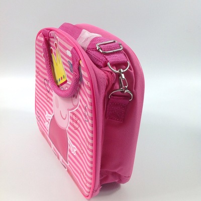 小猪儿童卡通饭盒袋隔热保温女款粉色学生午餐包单肩包