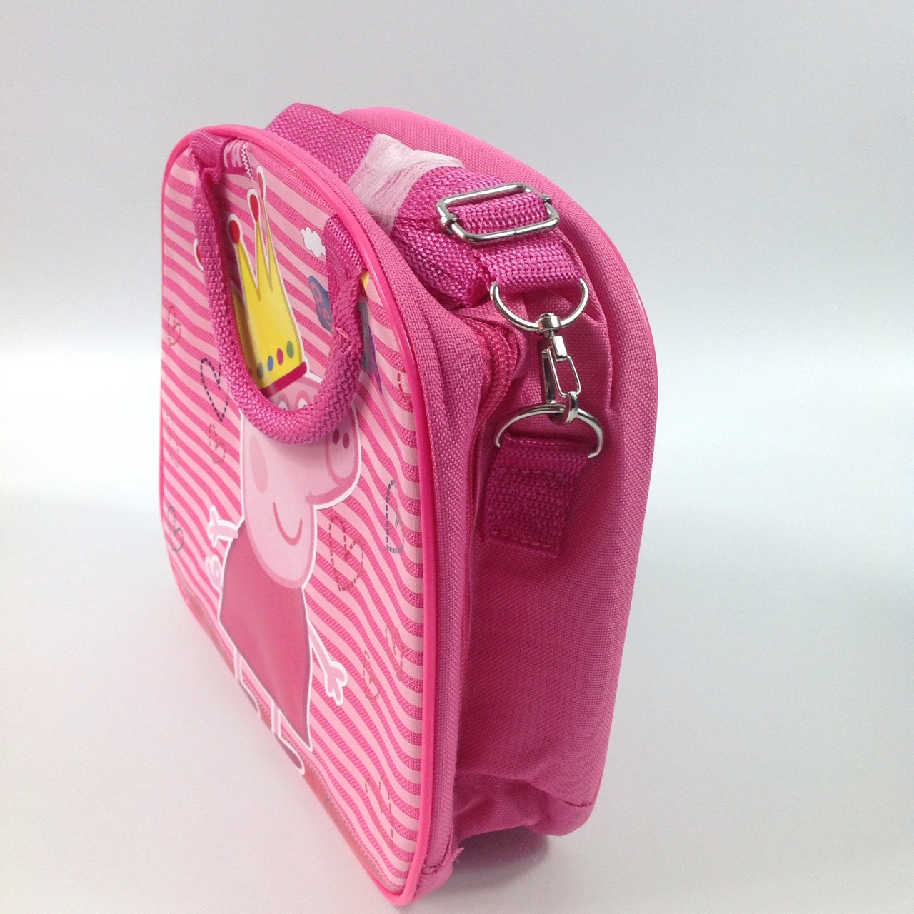 小猪儿童卡通饭盒袋隔热保温女款粉色学生午餐包单肩包