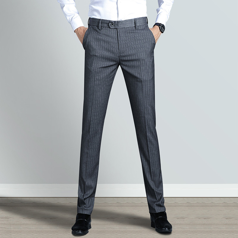 Trousers men's slim suit pants business...