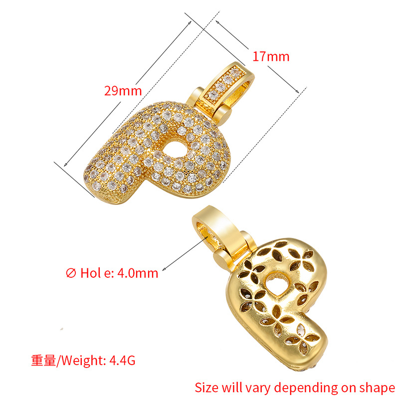 6g Weight Pendant Jewelry Making Type Zircon Inlay Material DIY Jewelry Accessories Classification 1 Piece Quantity Copper Material Letter Pattern All Seasons Season Polished Finish Plating Design Hip-Hop Style White, Gold Color 1 Piece Copper Zircon Bubble Letter Polished Pendant DIY Jewelry Accessories 19