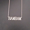 BIGBANG Quan Zhilong Name Necklace GOT7 Wang Jiaer Duan Yien English letters necklace stainless steel necklace