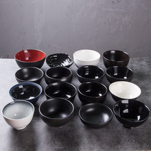 多款式純黑色亞光陶瓷碗 日式餐具 創意黑色家用碗 飯碗粥碗 餐廳