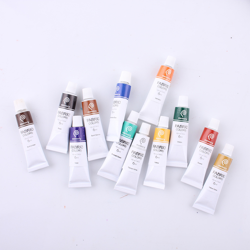 1 traje 12 color textil fibra de pigmento pintura pintada a mano de bricolaje pintado a mano zapatos de lona graffiti pintura impermeable