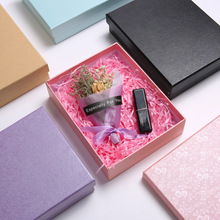母亲节丝巾手套礼盒礼品包装盒定制天地盖粉色长方形礼品盒印logo