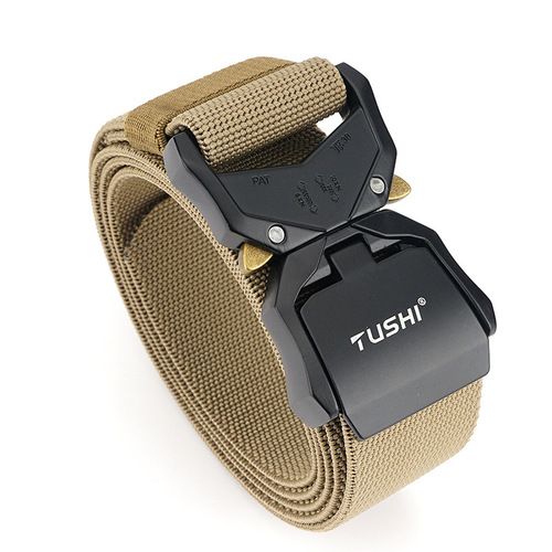 3.8cm new style double quick release aluminum alloy buckle nylon belt men's cobra tactical belt wholesale