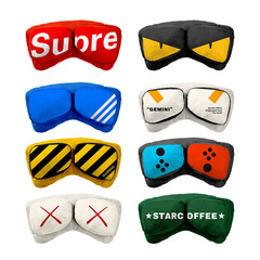 Car Twin Headrest Children's Kartoon Style Protective Neck Pillow Vehicle Accessory Creative Memory Foam Car Pillow Universal