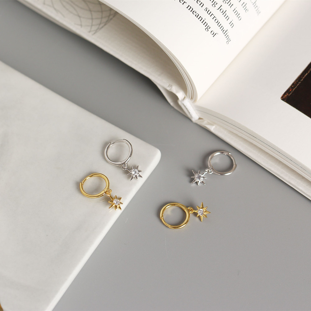 Diamond Craft Star Gem Earrings Ear Studs