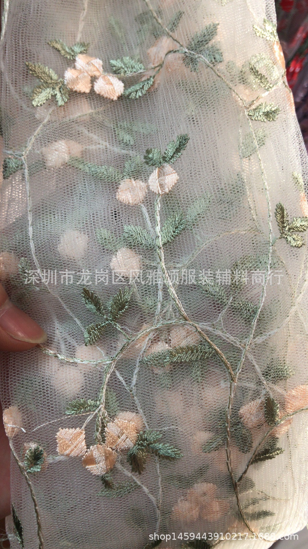 厂家直销新款古风童装绣花 刺绣布料 蕾丝花边面料 柳枝网纱布料-阿里巴巴
