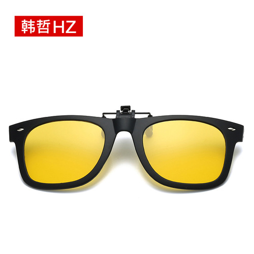  men and women retro clip-on myopia clip-on glasses TR-90 polarized sunglasses night vision sunglasses cross-border color-changing glasses