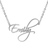 Necklace stainless steel with letters, chain, pendant, English, European style