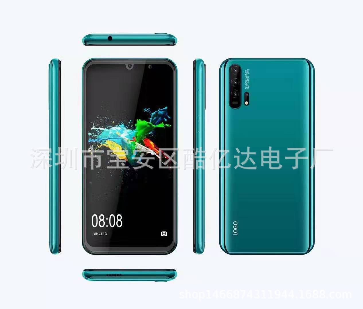 New A60 smart MTK6580A quad-core 512GB + 4GB Android M8 R7 S9 X11 large screen smartphone