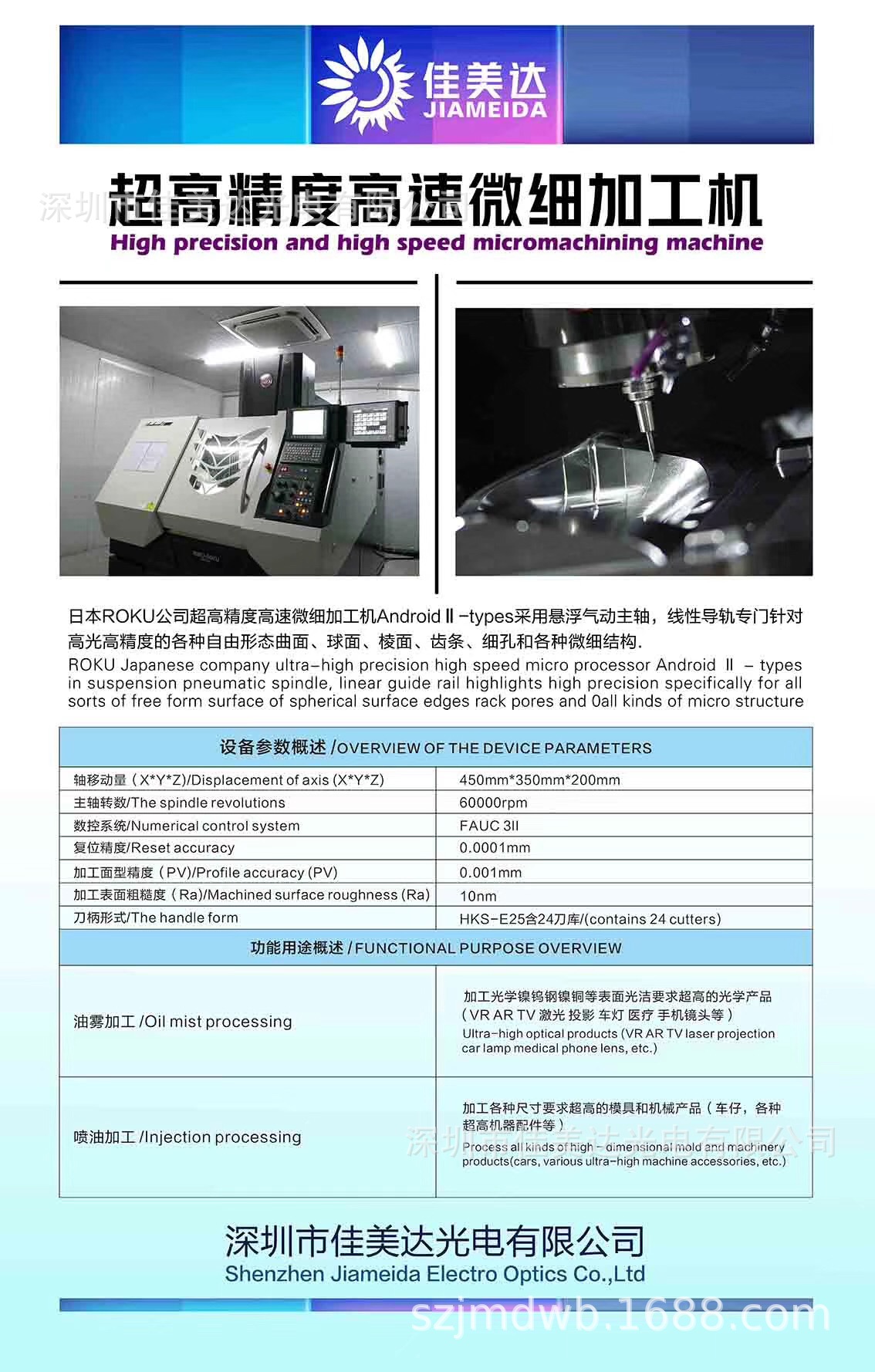 Ultra -precision modulus processing, non -spherical free surface, optical surface SPI#A1 smooth surface processing