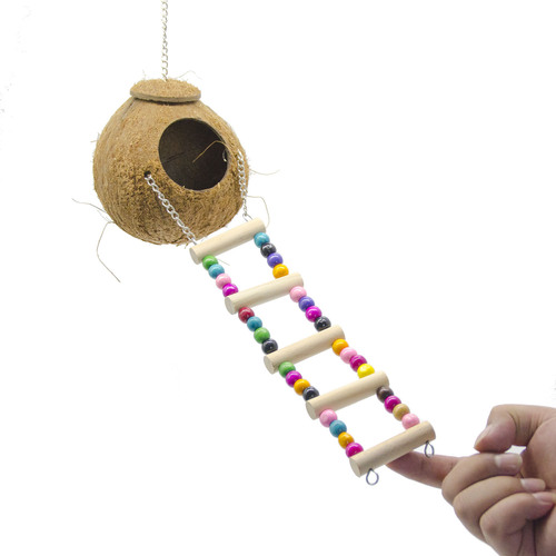 Parrot Coconut Shell Nest, Coconut Shell Nest, Hamster Honey Badger Breeding Nest, Cockatiel Nest Bird's Nest, Small Bird Nest