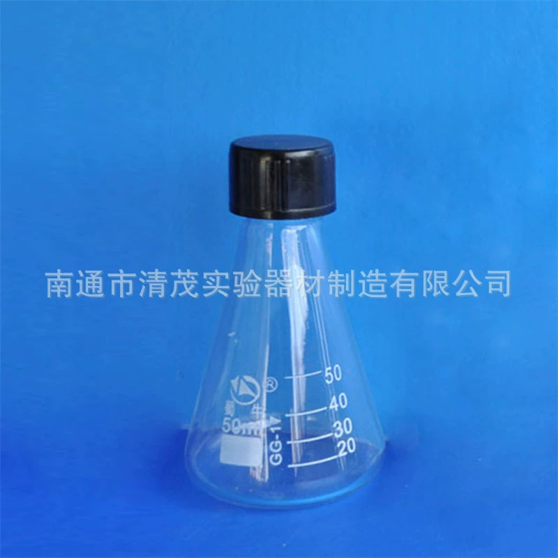 Винтовая коническая колба 50 100 150 250 500 1000 2000 мл стеклянная треугольная колба посуда