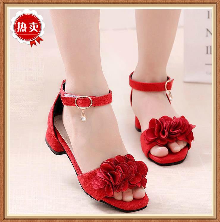 New Medium Sized Children S Cute Korean Sandals Female Fairy Style Children S Princess Shoes Wild Middle Heel Children Girls High Heeled Zoppah Com Zoppah Online