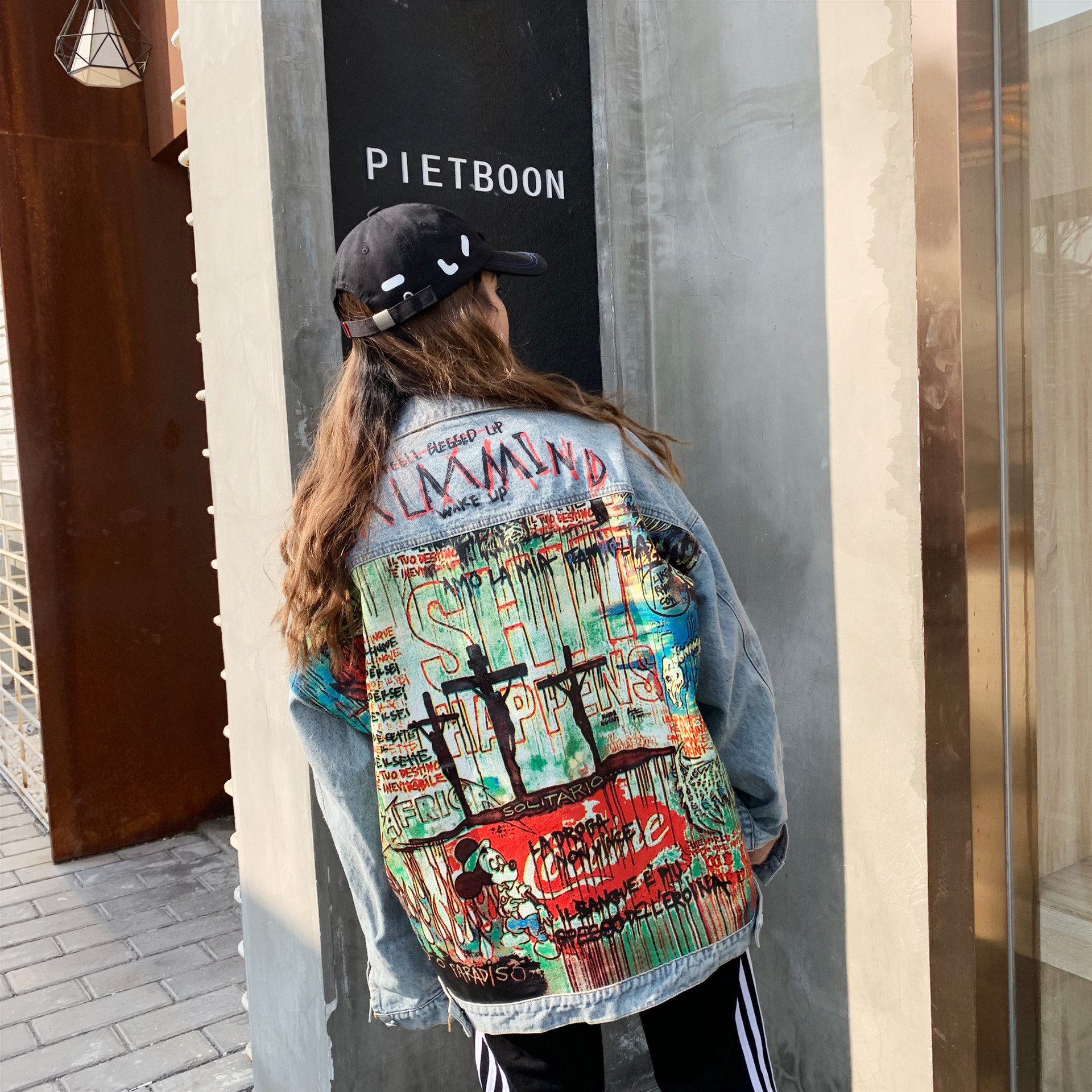 Graffiti Couple Denim Jacket 12
