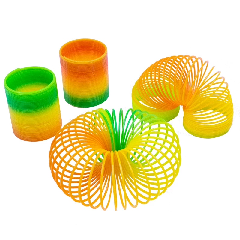 Slinky, colorful small magic hula hoop, plastic flashlight