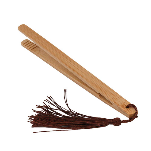 Factory Direct Wholesale Bamboo Tea Clip Creative Tea Ceremony Zero Accessories Bamboo Clips Charcoal Tea Set Tea Ceremony Cup Clip With Logo