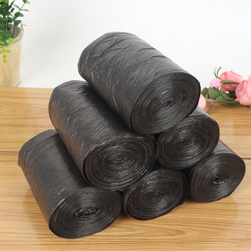 黑色加厚垃圾袋批发 酒店宾馆办公室家用断点式一次性垃圾袋中号|ms