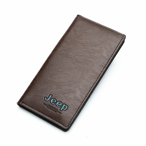 Vintage Men's Wallet Wholesale Long Soft Leather Slim Wallet Simple Card Holder Student Pocket Money Clip