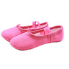 Children's dance shoes Female soft bottom practice red black and white cat paw shoes pink dance girl Chinese ballet