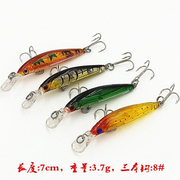 Minnow Fishing Lures Kit for Freshwater Bait Tackle Kit for Bass Trout Salmon Fishing Accessories Tackle Box