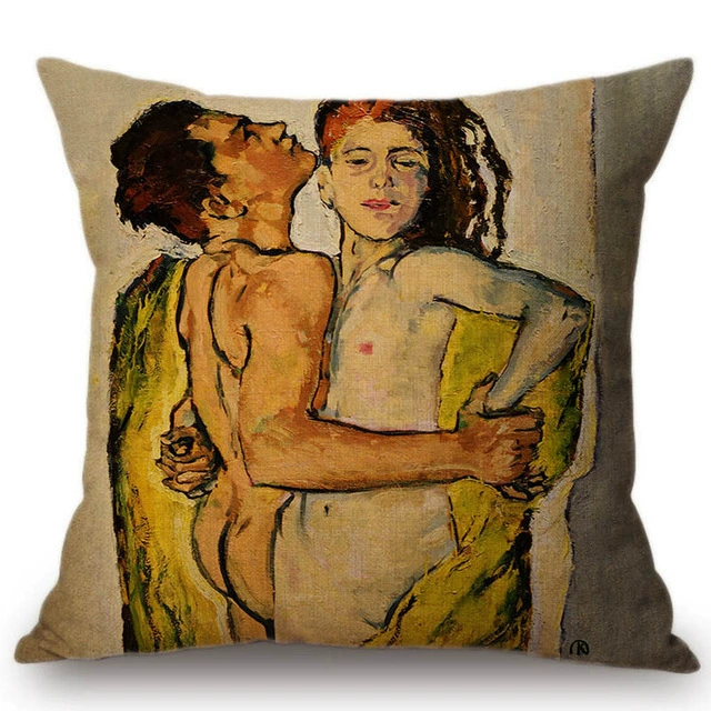 Декоративная подушка (Ван Гог) 45×45 см, съёмная наволочка с художественным принтом, абстрактный дизайн