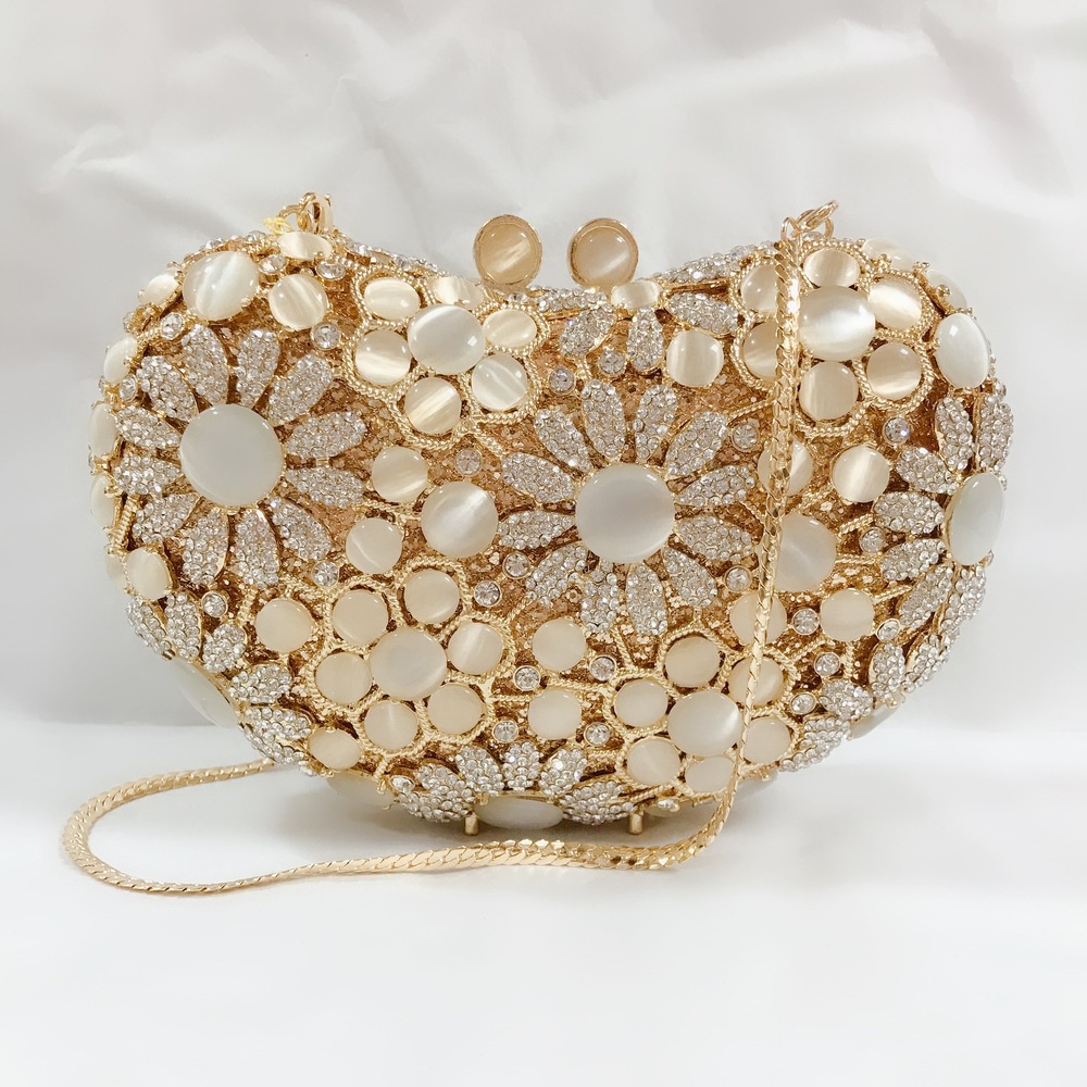 * bolsas de diamantes de ojo de gato rosa de anacard bolsas de cena de cristal metálicas hechas a mano bolsas de mujeres AliExpress